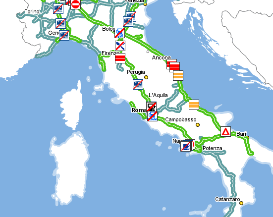 Verkehrslage in Italien