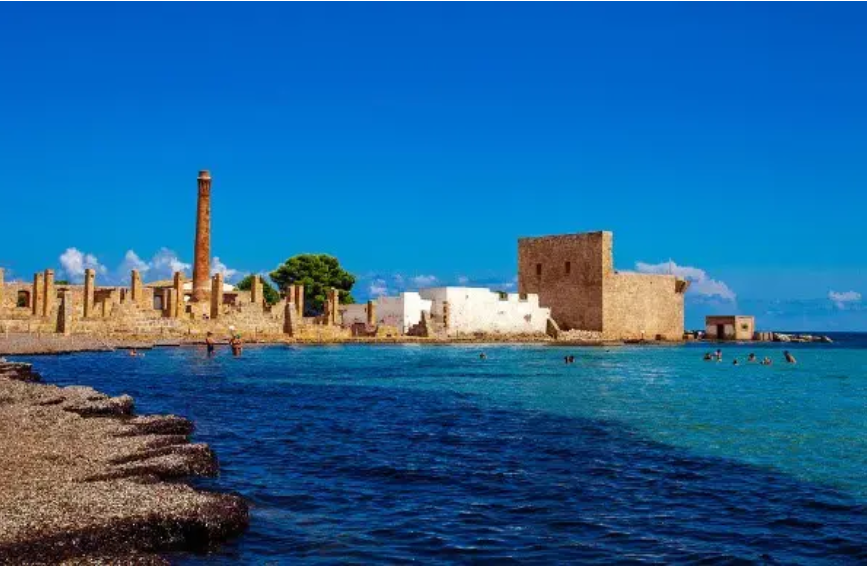 Spiaggia della Tonnara, Riserva di Vendicari, Sizilien